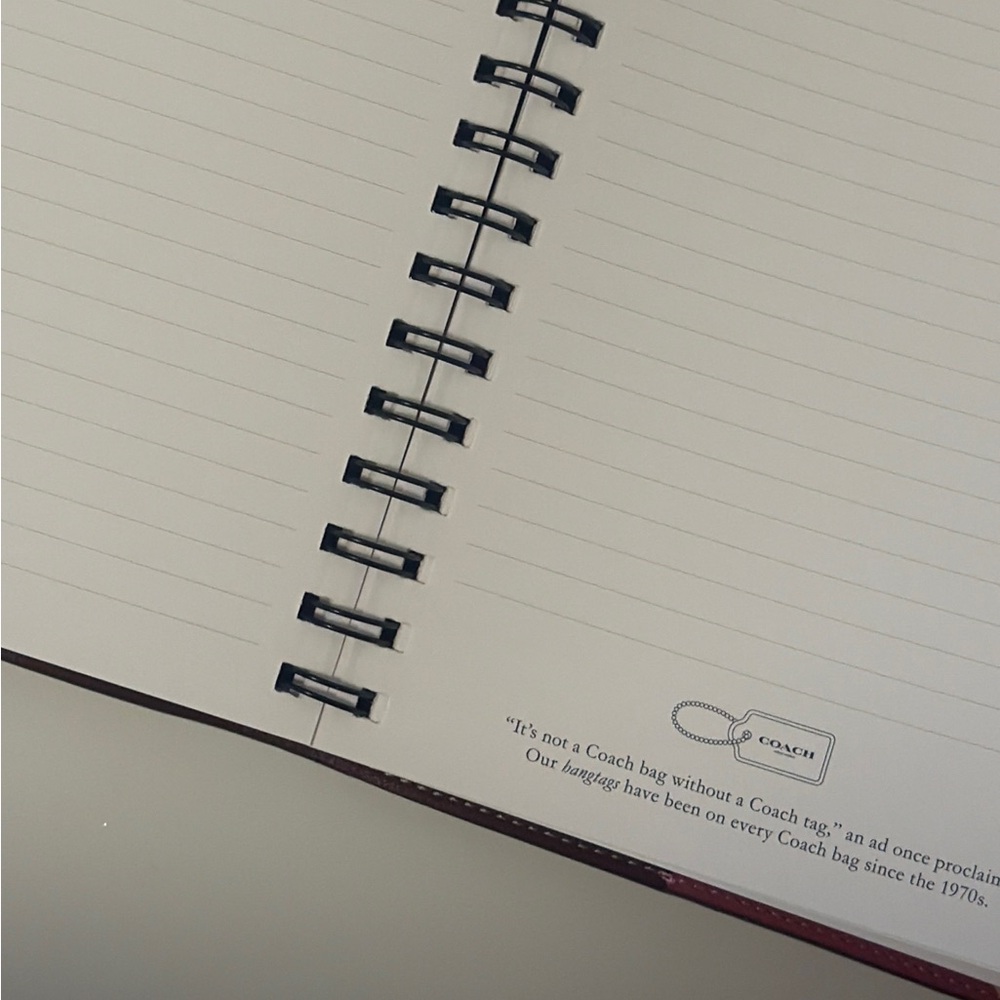 Coach Rouge /Blush Leather Notebook - Picture 4 of 7